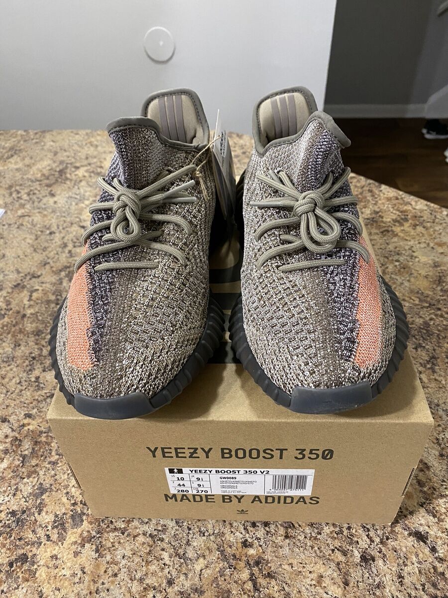Adidas Yeezy Boost 350 V2 Ash Stone Grey Orange - Size 10 Adidas Yeezy Boost 350 V2 Ash Stone Grey Orange - Size 10