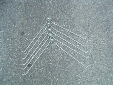 5 NEW HOTEL COMMERCIAL CHROME STEEL ROD CLOSED LOOP 90 DEGREE HANGERS FOR  USA