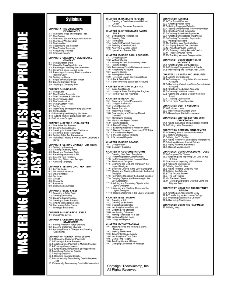 QUICKBOOKS PRO 2023 DELUXE Training Tutorial Course with Quick Reference Guide - Image 4 of 4