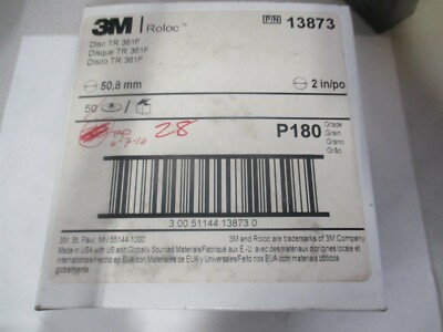 3M (7000000390) 2'' 180 Grit Aluminum Oxide Quick Change Disc - Pack of 28 