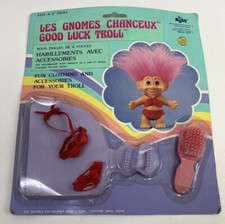 Russ Good Luck Troll Swim Suit Outfit W/ Brush Hair Rollers New Vintage