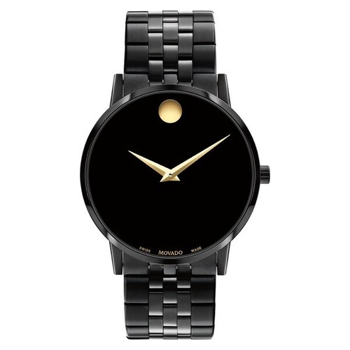 New Movado Museum Classic Black PVD Steel Bracelet Men's Watch 0607626 - Picture 1 of 2