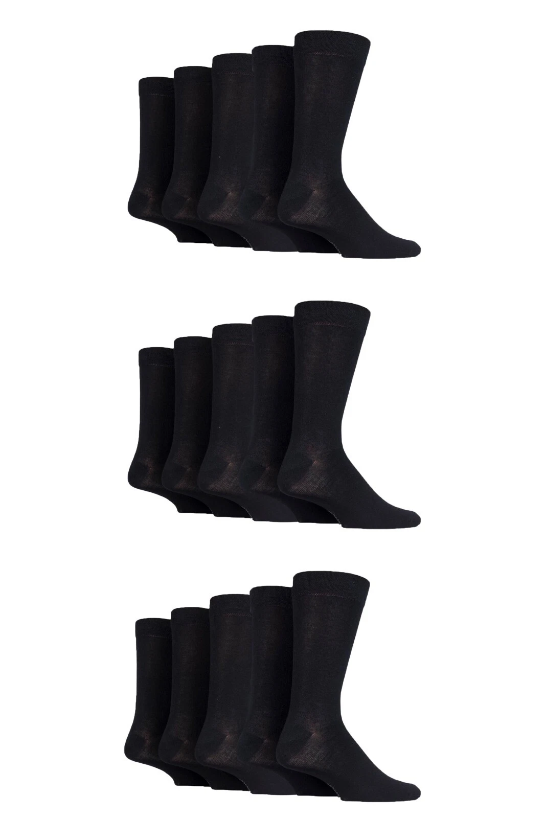 Mens Bamboo Socks SOCKSHOP Soft Breathable Cooling Lightweight 15 Pair Multipack