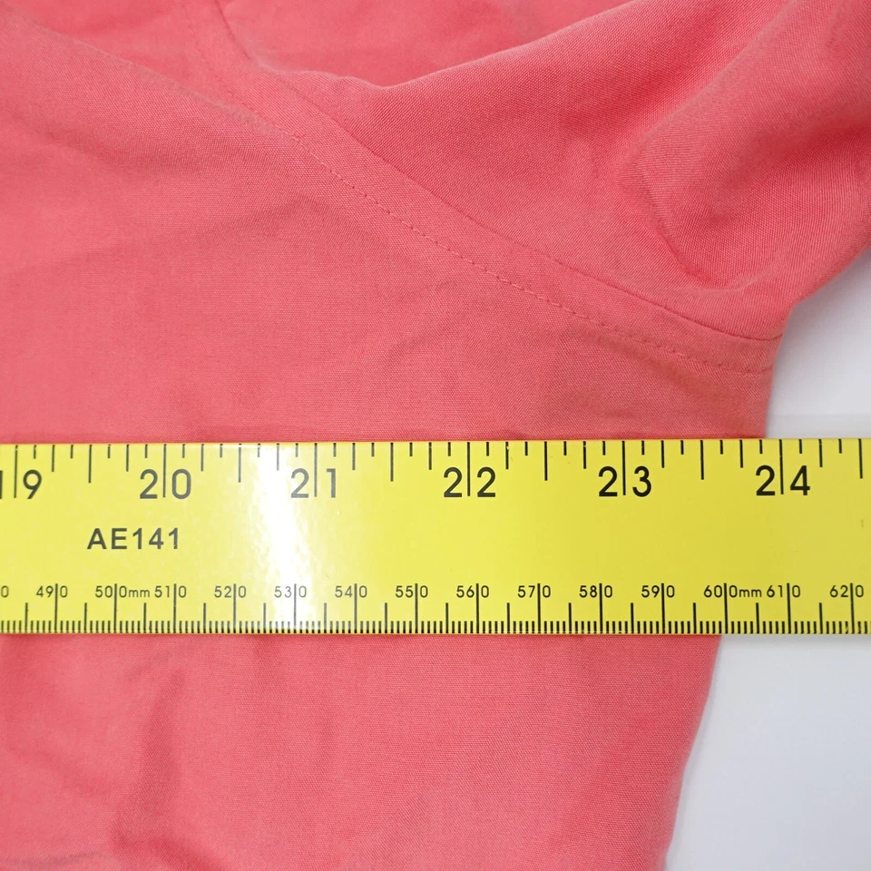 Camisa Good First Issue para mujer talla XL rosa rayón manga larga bolsillos abotonados Foto 4 de 4