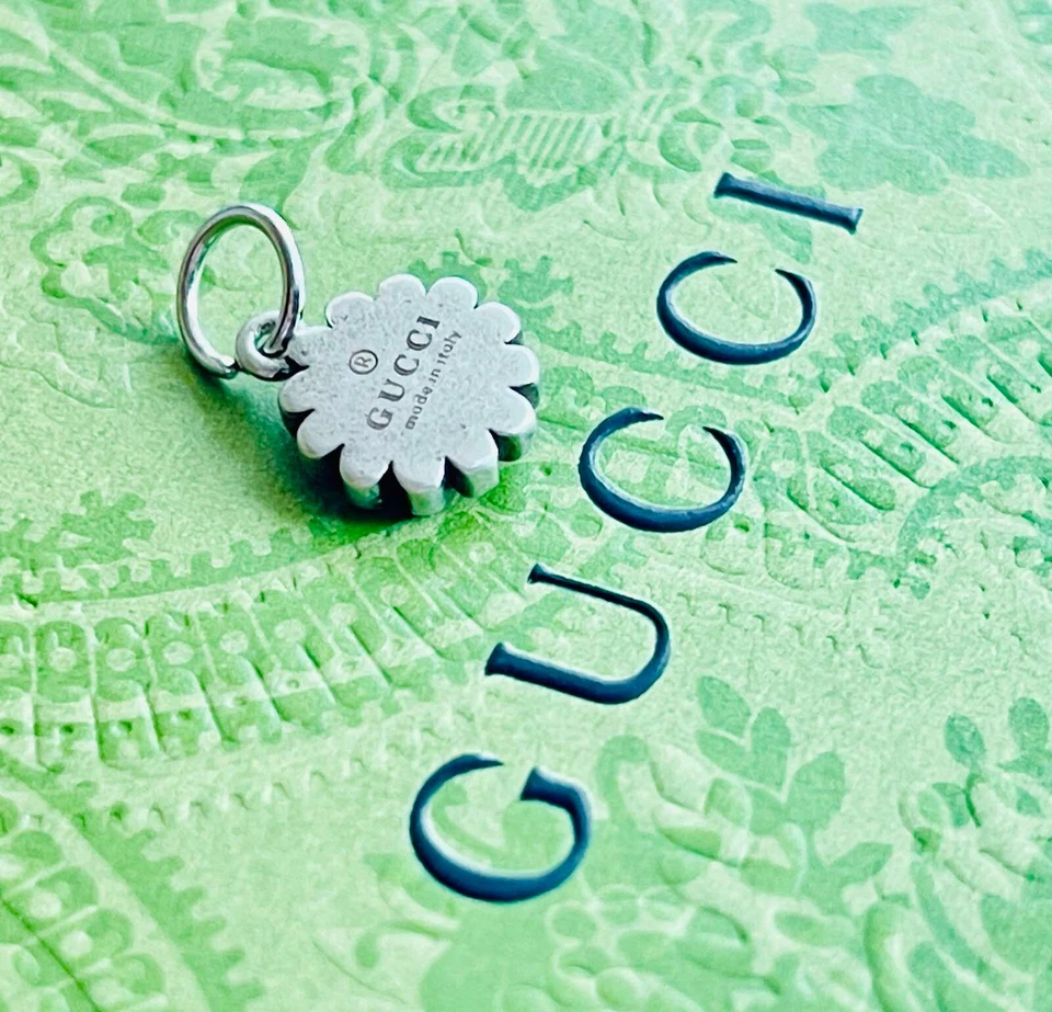 Gucci 1 pieces silver vintage zipper pull metal flower & stamped - Image 3 of 4