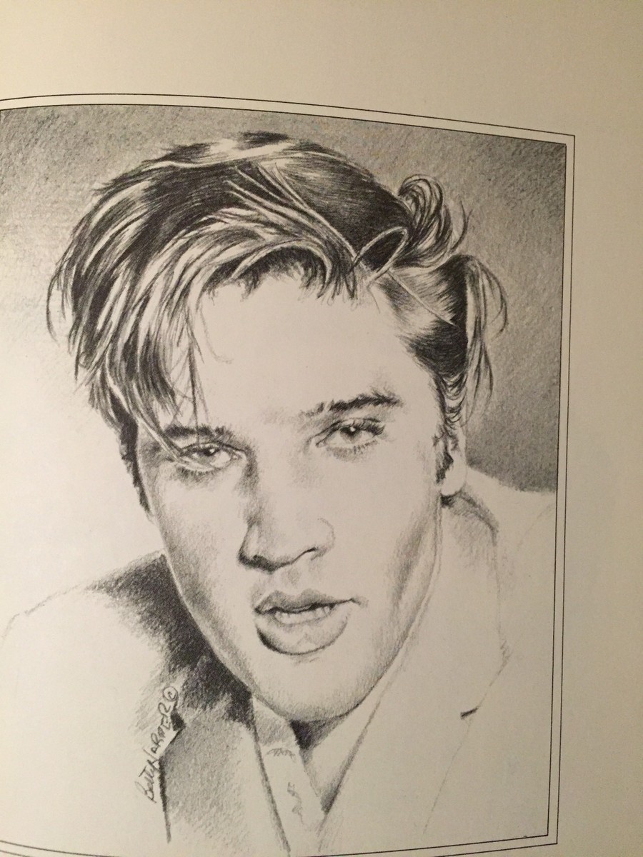 ELVIS NEWLY DISCOVERED DRAWINGS OF ELVIS PRESLEY BY BETTY HARPER