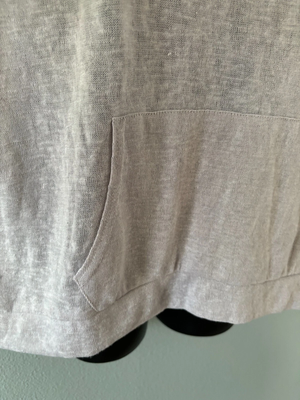 VETEMENTS Felpa con cappuccio da donna resistente alle intemperie semi trasparente a maniche lunghe taglia small