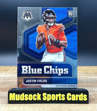 JUSTIN FIELDS - 2021 Panini Mosaic Football - Blue Chips - RC