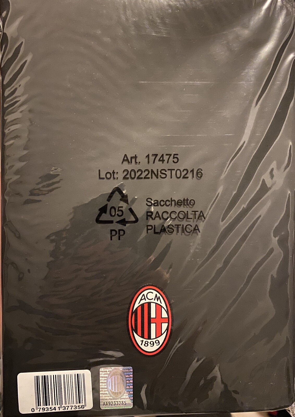 AC Milan Taccuino a righe