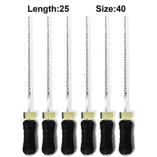 Sky Choice K-Files - 25 mm Length, Size 40 Black with Rubber Stopper 6/Pkg