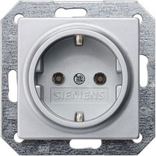 Siemens 5UB1931 I-System Aluminium Metallic Schuko Socket Outlet 10/16A 250V
