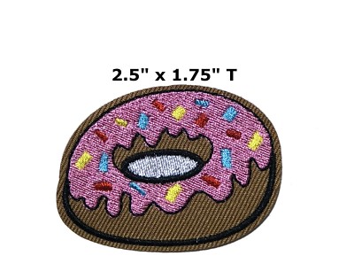 DOUGHNUT - FROSTING - DESSERTS - TREATS - Iron On Embroidered Patch