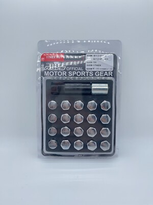 Rays lug Set of 20 Lock and lock 17HEX M12X1.25 Rays chrome color set with lock