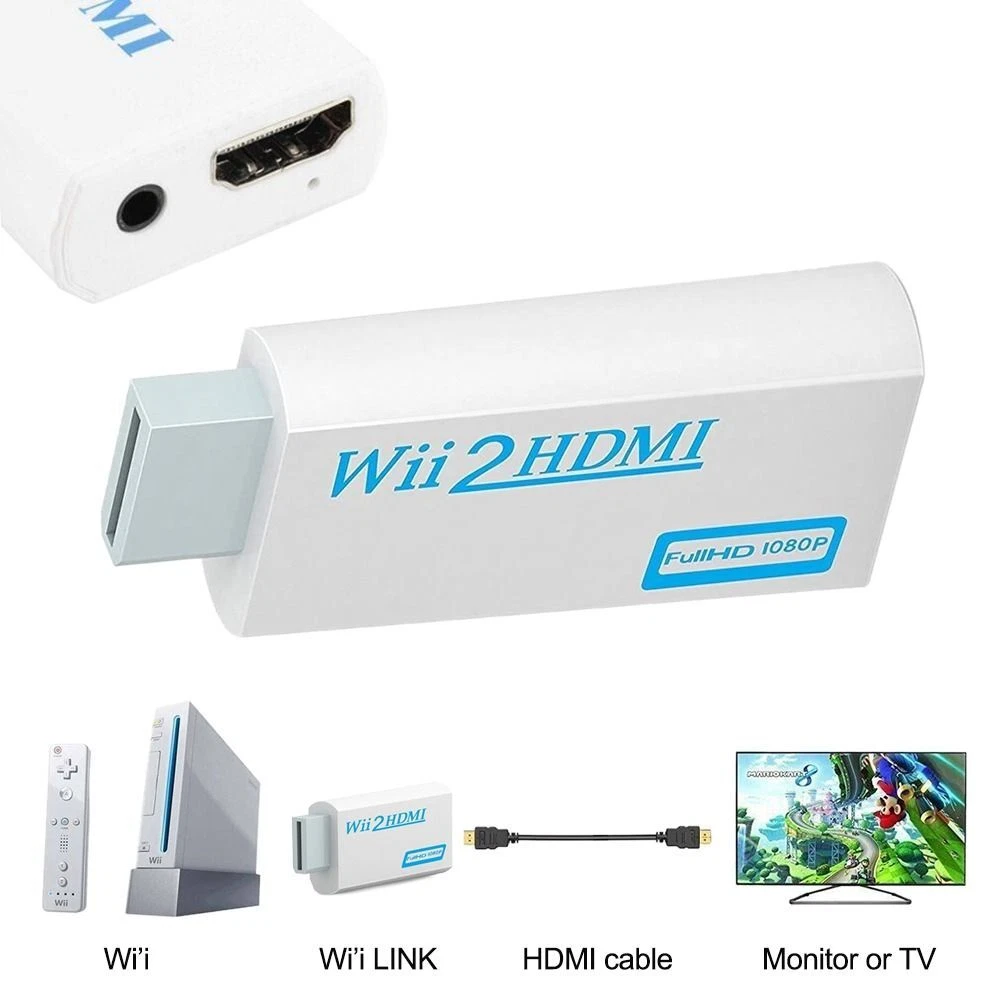 for Nintendo Wii - Wii2HDMI Output HDMI Adapter Converter HD 1080p 720p |  FPC