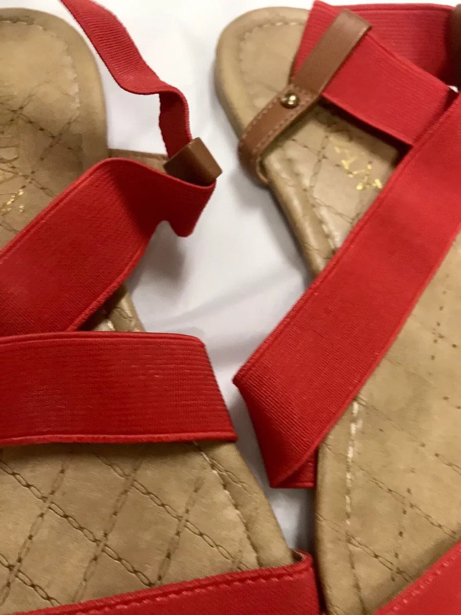 Red sandals sale size 8