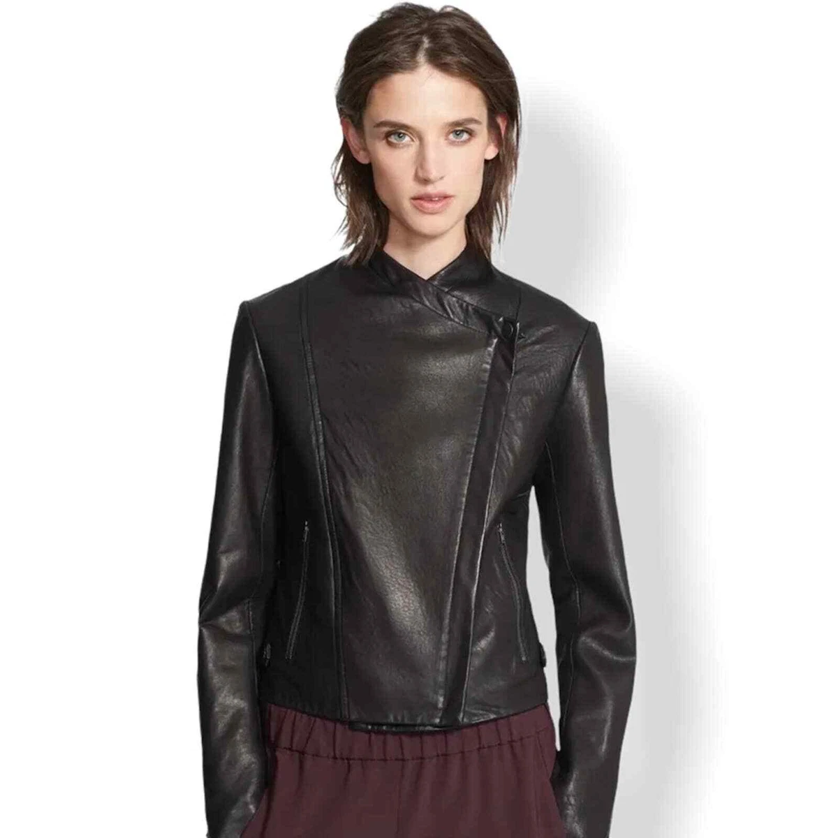Theory black deals leather jacket