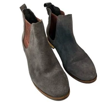 TOMS Women's Gray Casual Classy Fall Ella Suede Pull-On Chelsea Bootie 8