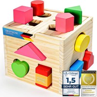 SteckwüRfel Holzspielzeug Baby SortierwüRfel Motorikspielzeug Steckspiel Holz