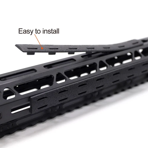 Black M-lok Handguard Protector Resistant Plastic Rail Cover for Mlok System - Picture 2 of 9
