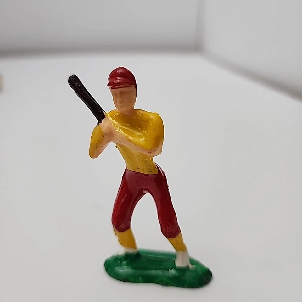 Lote de 5 adornos vintage de plástico para pasteles - jugadores de béisbol Foto 4 de 4