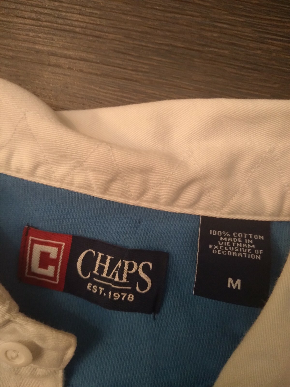 Chaps Mens Pullover Multicolor 1/4 Button Size Me… - image 5