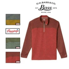 G.H. Bass & Co Men's Textured Fleece 1/4 Zip Pullover H33