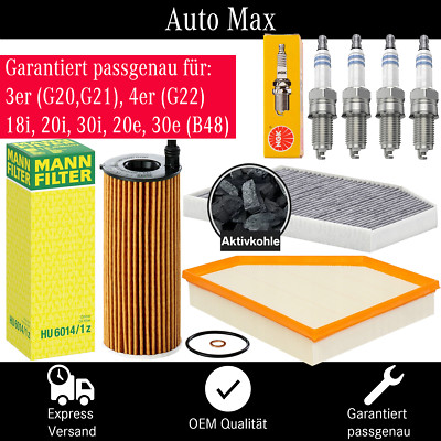Filterset Inspektionspaket BMW 3er G20 G21 | 4er G22 | 318i 320i 330i 320e 330e