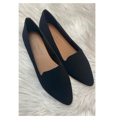 faux suede pointed toe flats