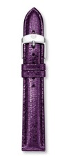 NEW MICHELE 18MM PATENT LT PURPLE LEATHER WATCH STRAP,BAND,SILVER BUCKLE,USA