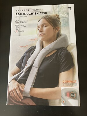 Sharper Image RealTouch Shiatsu Neck Massager Compact Heated NIB!! | eBay