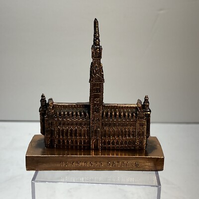 Vintage 1 German Metal Souvenir Building Hamburger Rathaus