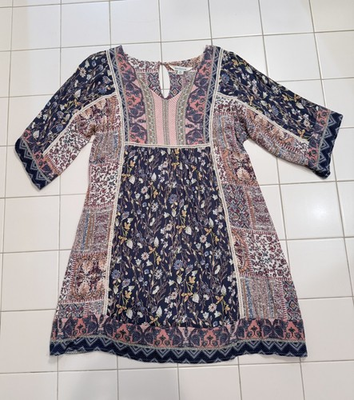 #ad EUC Sundance Dress My Favorite Dress Ever Patchwork Peasant Boho Festival Sz M $24.99