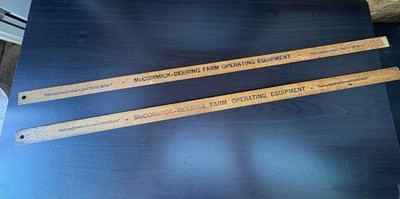 Vintage McCormick-Deering Farming Machines Yardsticks Set Of 2- Pennsylvania