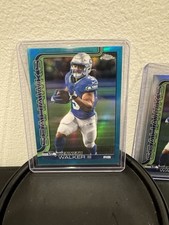 2025 Topps Chrome Kenneth Walker III Aqua /199 + Base Refractor Seahawks  