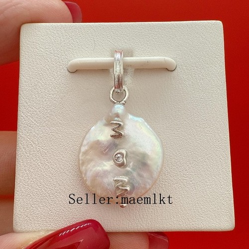 New 925 sterling silver Pearl Mum Dangle Charm,Charm for bracelet