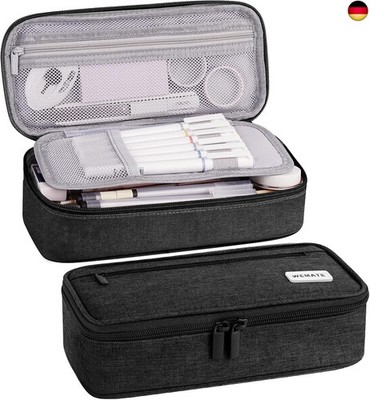 WEMATE Federmäppchen Federtaschen Mäppchen Etui Stifte 5 Fach, Große Kapazität P