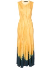 Proenza Schouler Yellow Tie Dye Knotted Back Maxi Size XS $1190