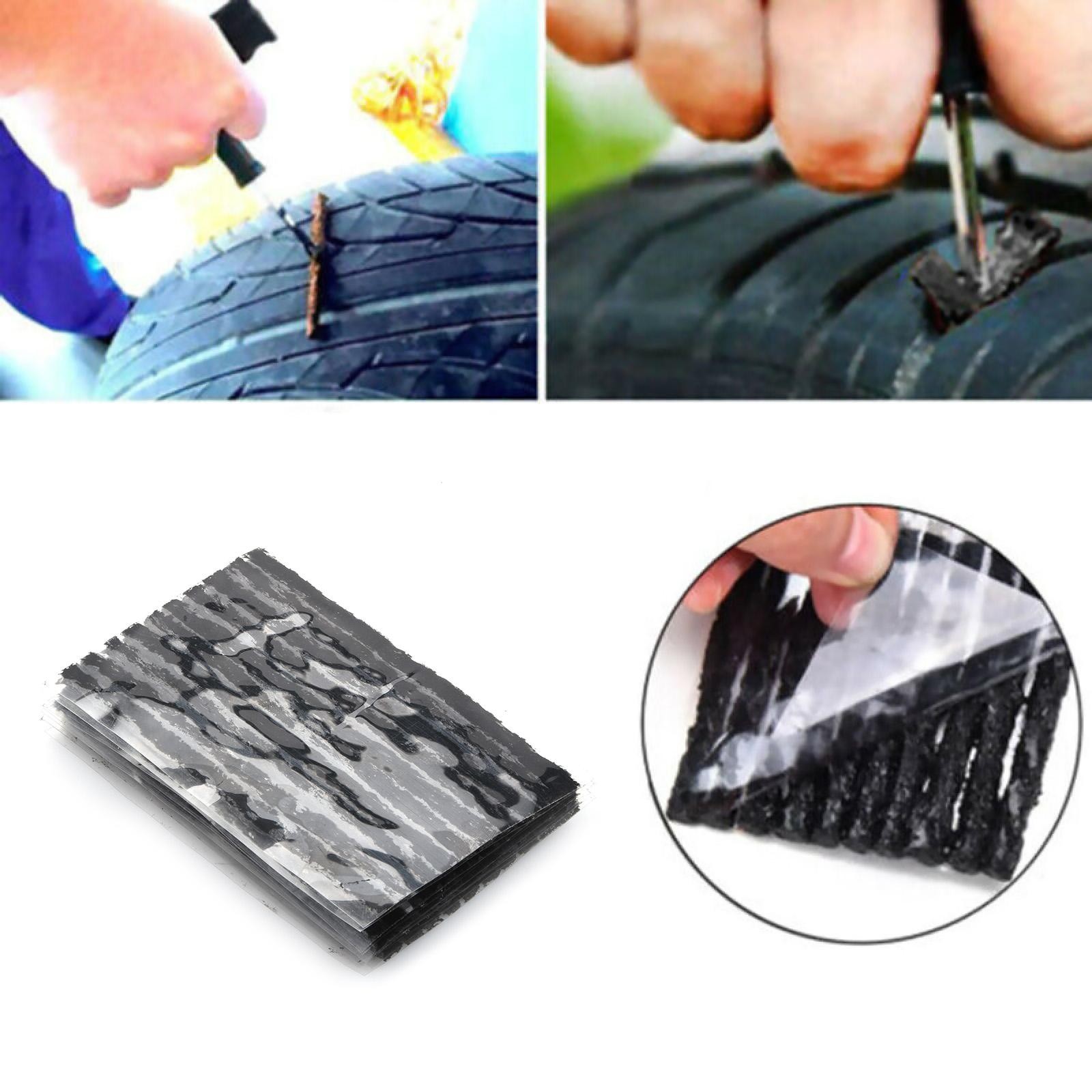 50Pack Tubeless Tire Tyre Puncture Repair Kit Strips Plug For Car Van Truck Bike thumbnail 8