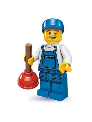 LEGO 71000 Minifiguren Serie 9 -Handwerker Klempner Plumber TOP ZUSTAND
