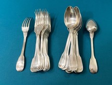 Couverts a entremets CHRISTOFLE modèle FILET CHINON métal argenté 16,5 cm table