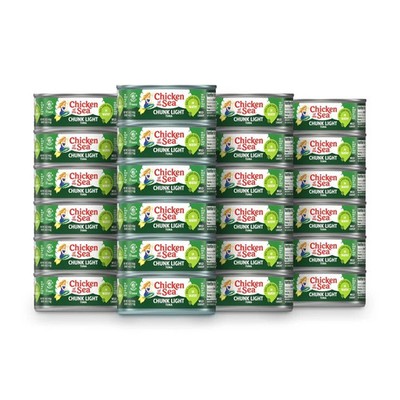 Chicken of the Sea Chunk Light Tuna in Water 5 Ounce Cans Pack of 24 Wild Cau...