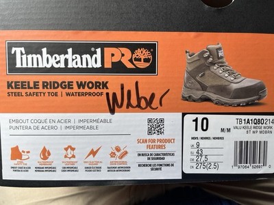 Men's Timberland PRO Keele Ridge Steel Toe Waterproof Work Boot TB1A1Q80214