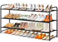 Long 3-Tier Shoe Organizer for Closet, Stackable Wide Shoe Rack Holds 24-Pair...