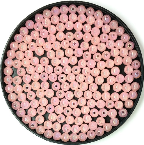 100 Stck. 8 mm AB Rosa Iridezent Runde Acryl Perlen Zum Selbermachen Handwerk Schmuck Herstellung - Bild 2 von 4