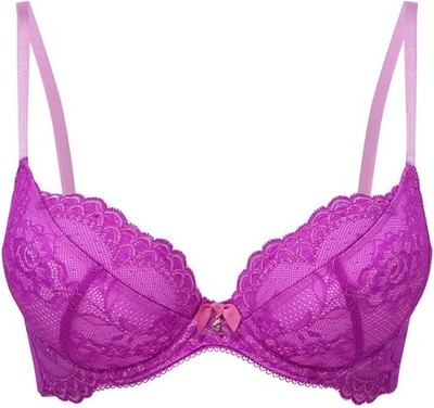 Gossard Superboost Lace Orchid Pink Padded Plunge Bra UK 34FF