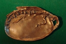 art nouveau vide poche bronze porte carte sculpteur André Villien début 1900