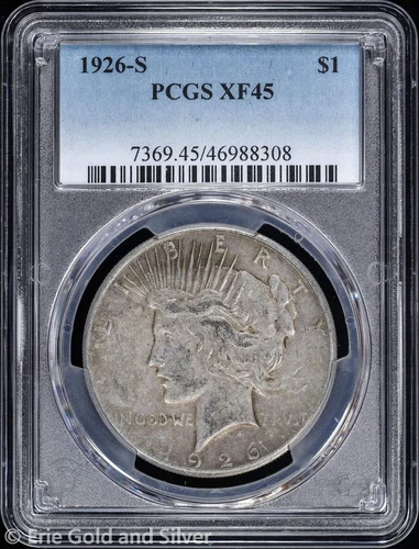 1926-S $1 Peace Silver Dollar PCGS XF 45