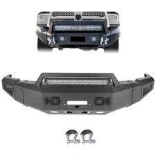 Powder Coated Front Bumper Assembly w/Winch Seat Lights For 2010-2018 Dodge Ram