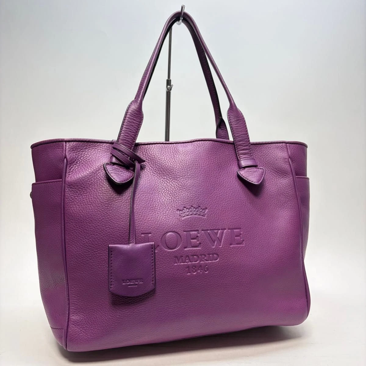 Loewe Purple Leather Exterior Bags & Handbags for Women for sale