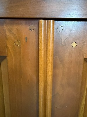 Vintage Grange French Cherry Armoire Cabinet w/ Drawer & Double
